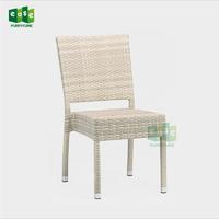 Factory price outdoor rattan woven bistro armless side chair (E1057)