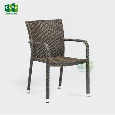 Cheap price synthetic rattan bistro arm chair for outdoor cafe (E1126)