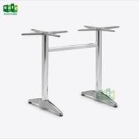 Heavy Duty Polished Aluminum Double Table Base E9833