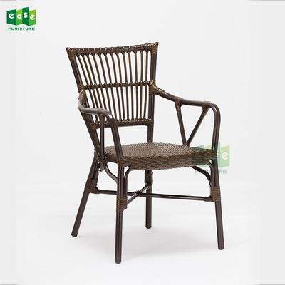 EN581 standard stacking aluminun rattan wicker dining chair (E3016)
