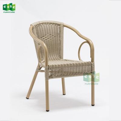 Stackable all weather wicker dining chair for garden (E6041S)
