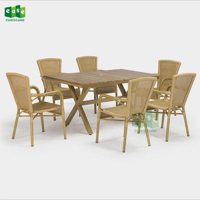 EN581 standard patio furniture wicker dining set (Axel)