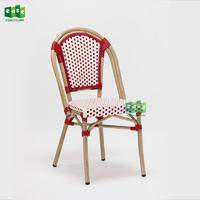 Paris dining side armless chair red color (E6017)