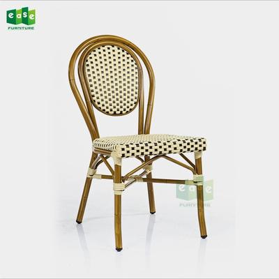 Bamboo look stacking french rattan bistro chairs for sale (E6060)