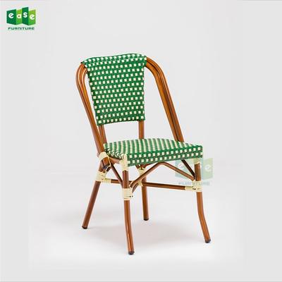 New design french cafe bistro aluminum rattan side chairs (E1041B)