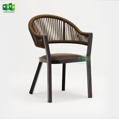Luxury aluminum frame outdoor rope woven chair (E1402)