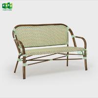 Commercial use outdoor french bistro rattan sofa (E6016 sofa)