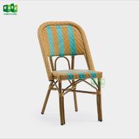 French style all weather synthetic rattan woven dining room chairs (E3002)