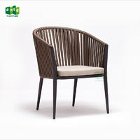 Outdoor restaurant dining rope new design brown chair- E7083R
