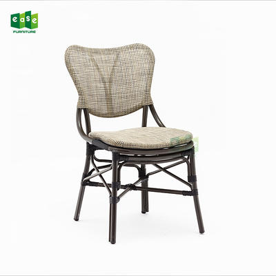 High quality rattan outdoor aluminum textilener bistro side chair for sale-E1168