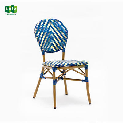 French style outdoor bamboo rattan woven dining chair for sale - E1121