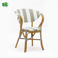 Rattan and bamboo look furniture outdoor bistro chairs E1175