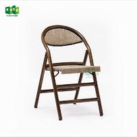 Foshan garden furniture outdoor modern design folding teslin bamboo chair -E7022
