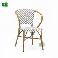 Rattan and bamboo look furniture outdoor bistro chairs E1164