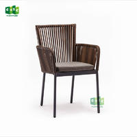 High back rattan with armrest for hotel outdoor chair E1170