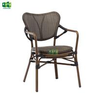 outdoor teslin fabric coffee dining chairs furniture seat synthetic rattan-E1167